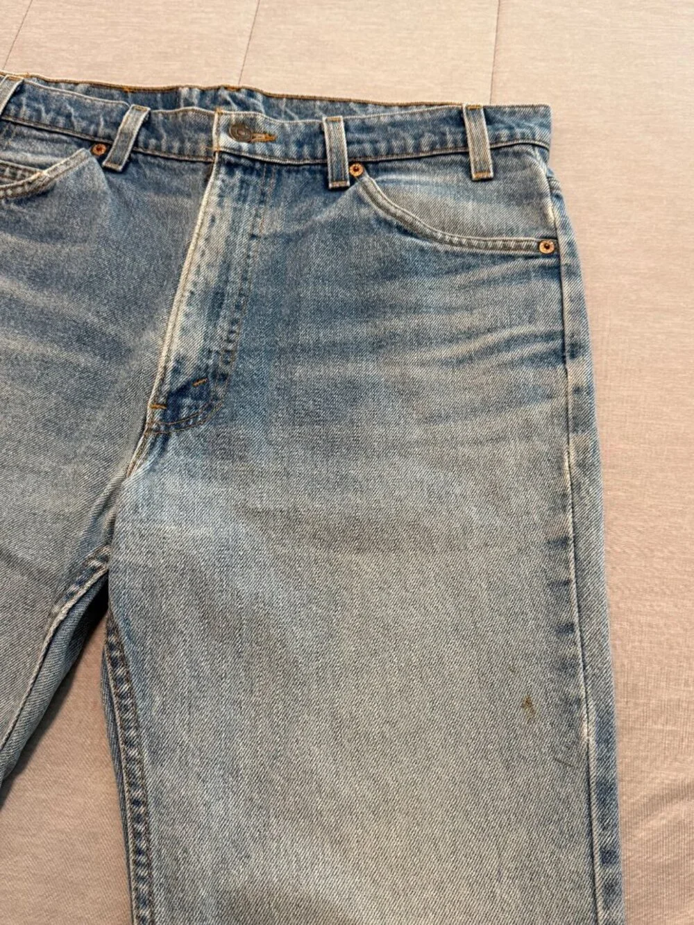 Vintage Levi's 517 Orange Tab Denim Jeans Men 36x29 Made in USA